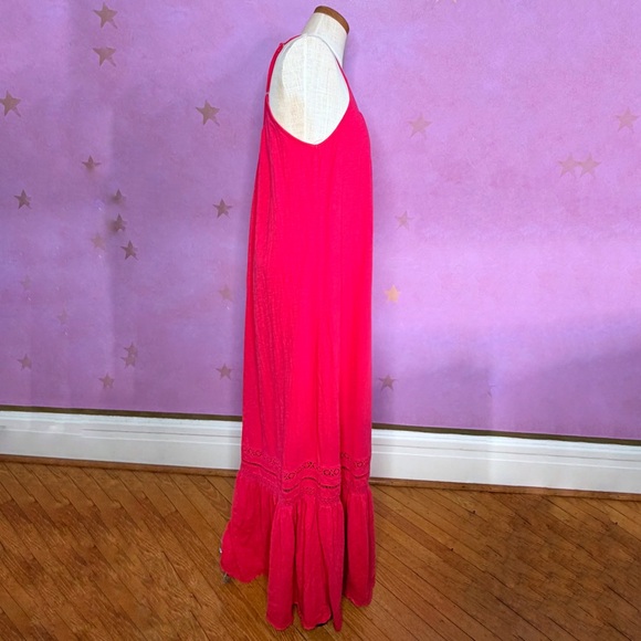 Anthropologie Tiered Maxi Dress Sundress Women’s Sm Saturday Sunday Trudie Pink - Picture 4 of 12